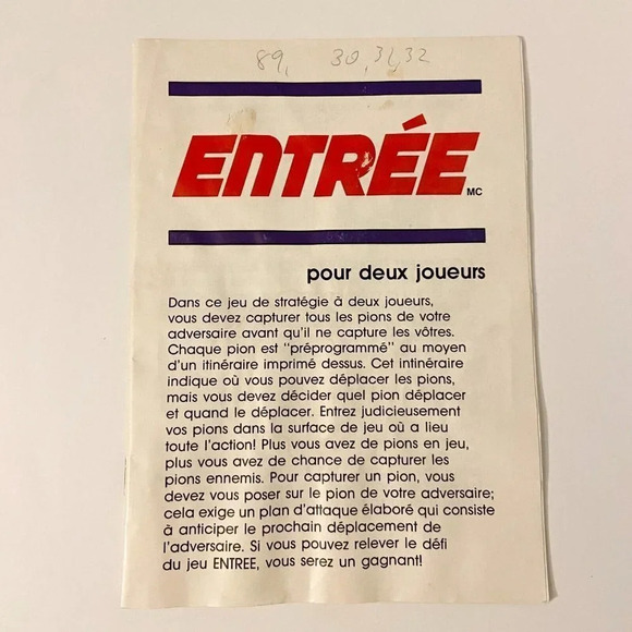 Vintage 1984 Input Milton Bradley Strategy Board Game Bilingual Complete - Picture 10 of 16